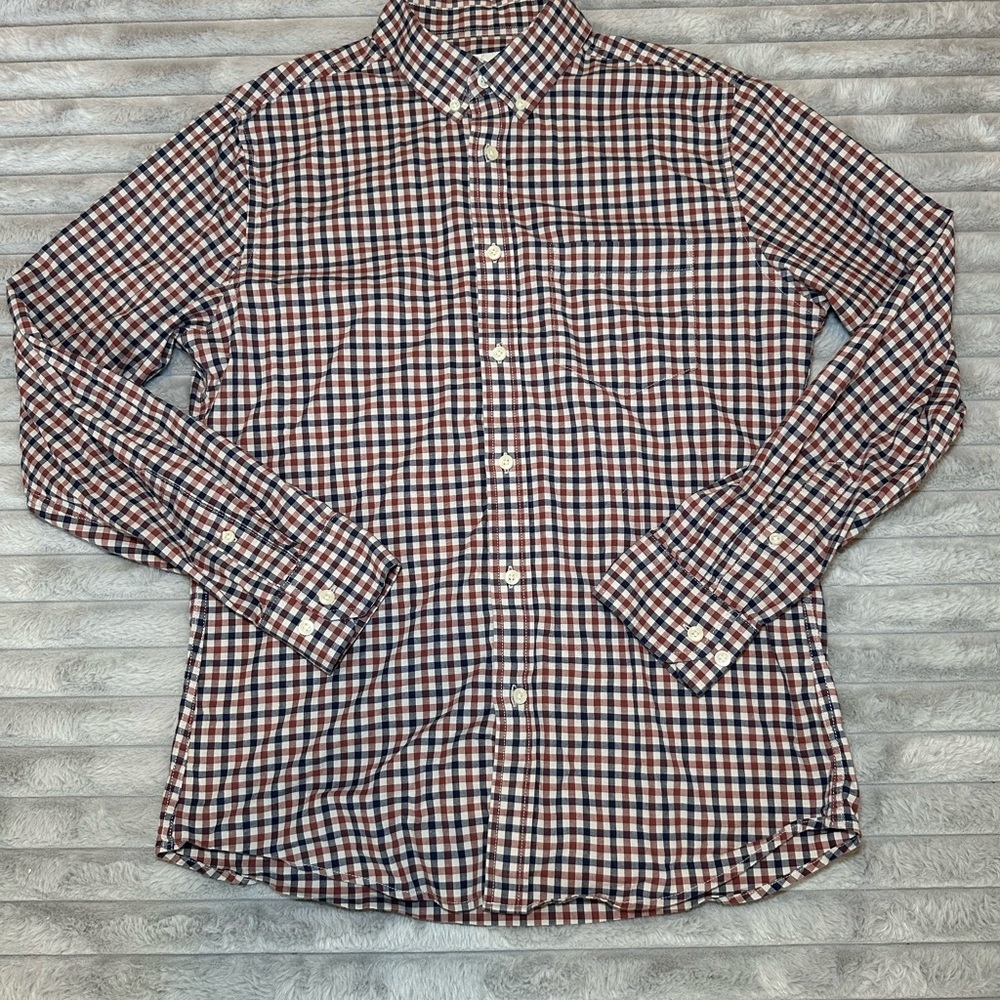 Goodfellow & Co Men's Plaid Shirt - Red and Navy